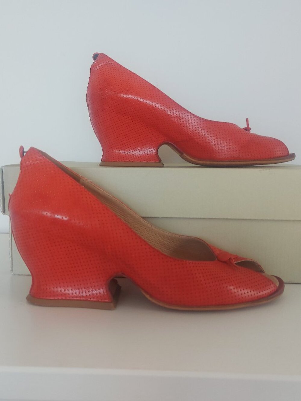 Tracy Neuls tn_29 Leather Open Toe Made in Portugal Shoe - Size 39 (US)
